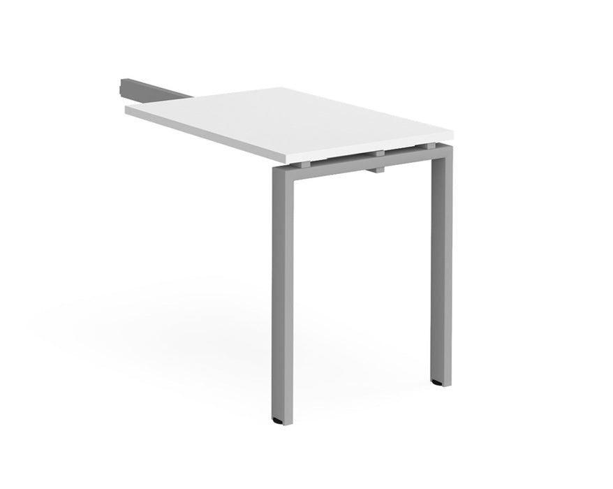 Adapt - Single Return Add On Desk Unit - Silver Frame