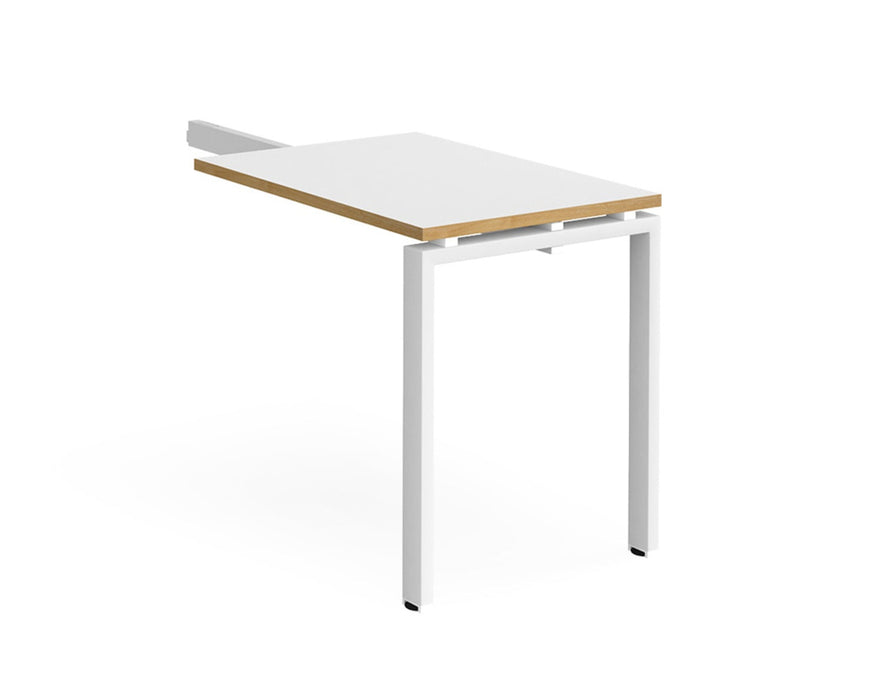 Adapt - Single Return Add On Desk Unit - White Frame