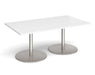 Eternal -  Rectangular Boardroom Table - Brushed Steel Frame.