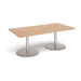 Eternal -  Rectangular Boardroom Table - Brushed Steel Frame.