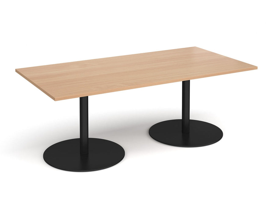 Eternal -  Rectangular Boardroom Table - Black Frame.