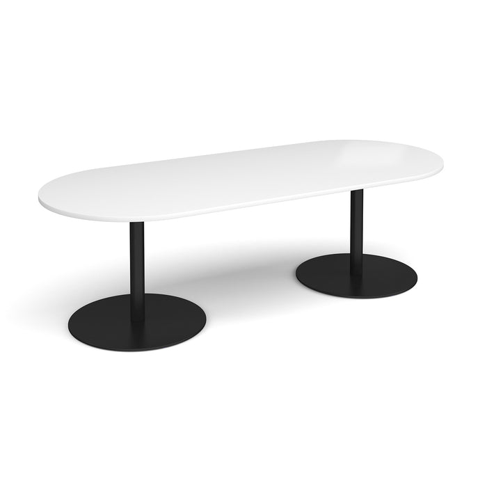 Eternal - Radial End Boardroom Table - Black Frame.