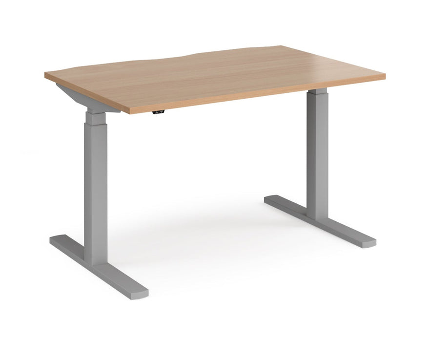 Elev8²Touch - Sit-stand Single Desk - Silver Frame.