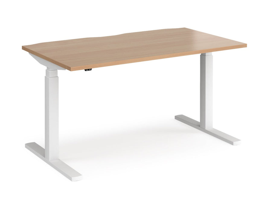Elev8²Touch - Sit-stand Single Desk - White Frame.