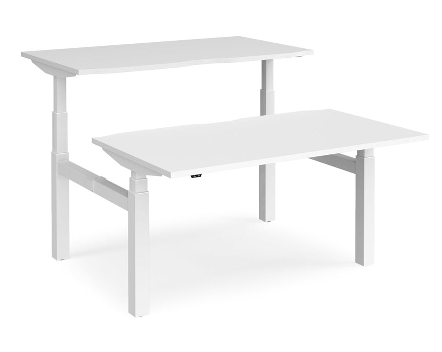 Elev8²Touch - Sit-stand Back-to-back Desk - White Frame.