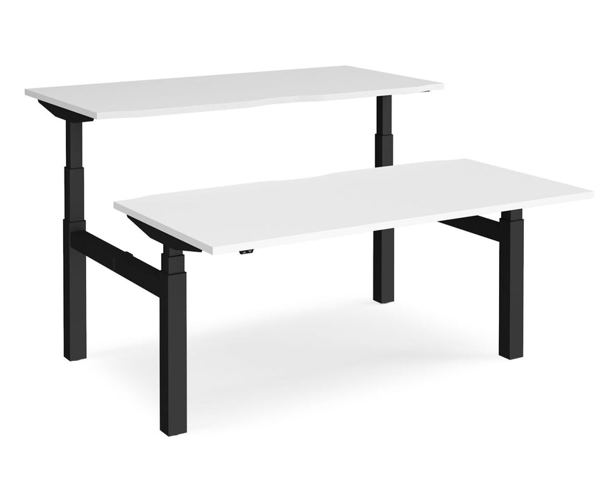 Elev8²Touch - Sit-stand Back-to-back Desk - Black Frame.