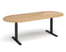 Elev8²Touch - Radial End Boardroom Table - Black Frame.