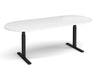 Elev8²Touch - Radial End Boardroom Table - Black Frame.