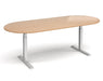 Elev8²Touch - Radial End Boardroom Table - Silver Frame.