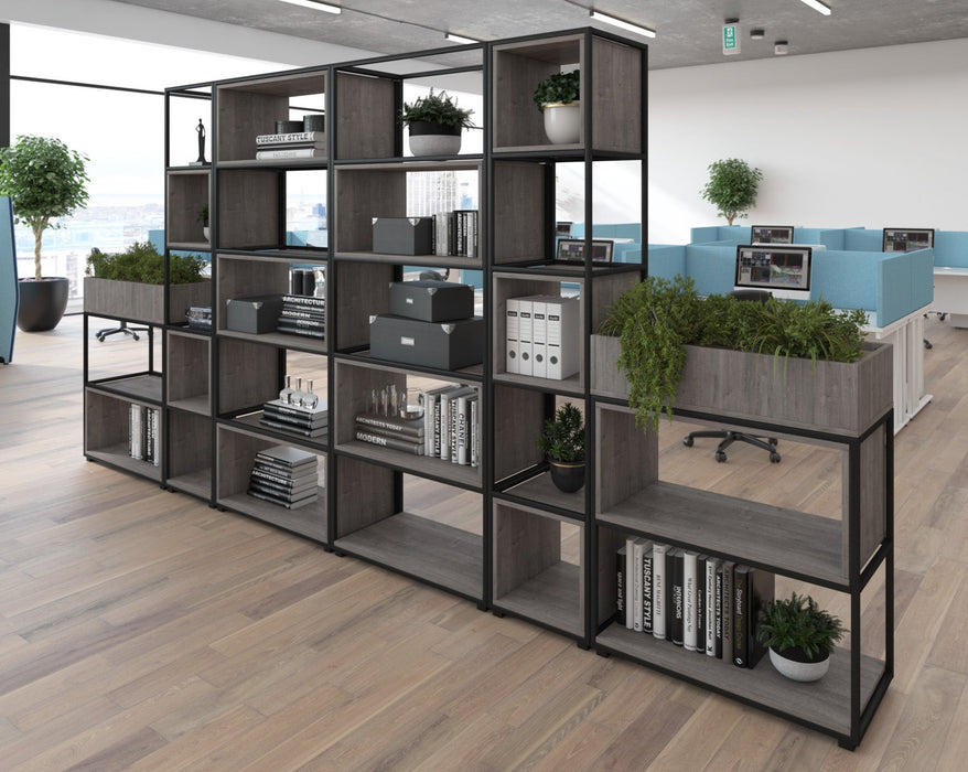 Flux modular storage single wooden top shelf