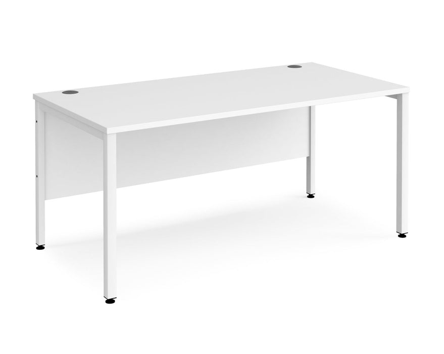 Maestro 25 -  Straight Desk 800mm Depth - Bench Leg Frame in White.