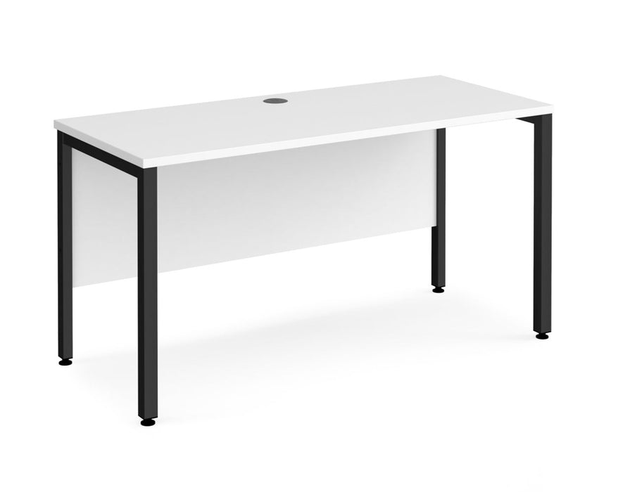 Maestro 25 -  Straight Desk 600mm Depth - Bench Leg Frame in Black.
