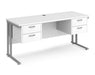Maestro 25 - Straight Desk with Two x 2 Drawer Pedestal.