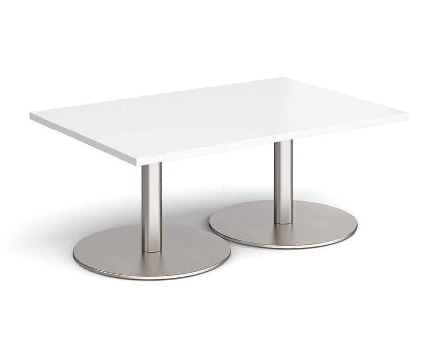 Monza - Rectangular Coffee Table - Brushed Steel Base.