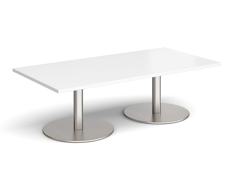 Monza - Rectangular Coffee Table - Brushed Steel Base.