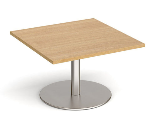 Monza - Square Coffee Table - Brushed Steel Base.