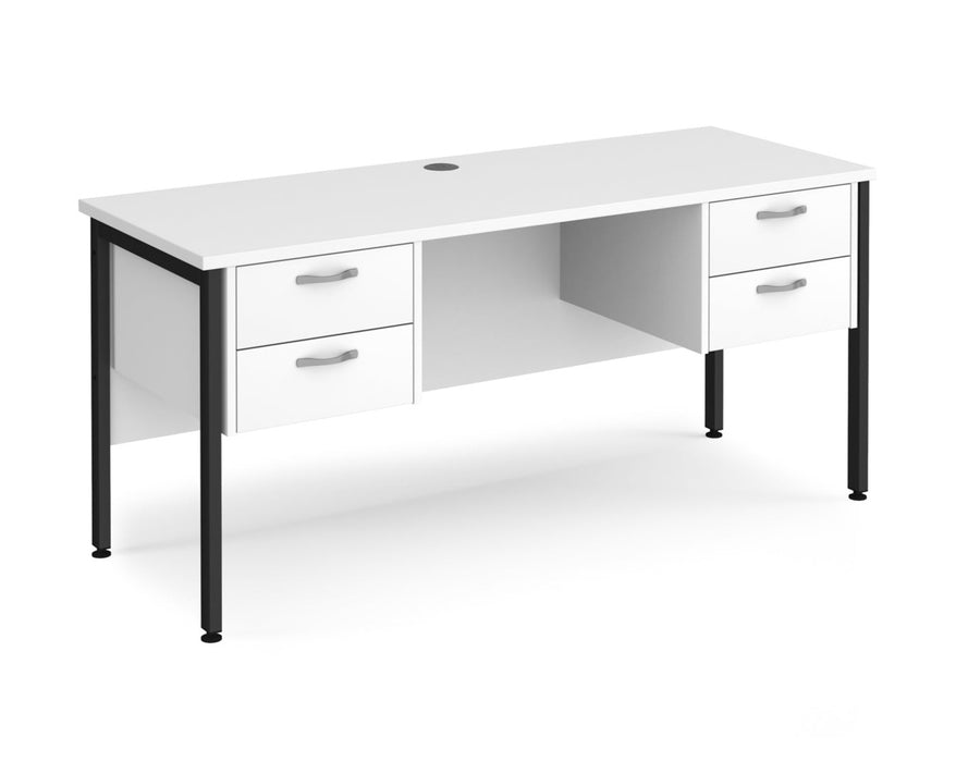 Maestro 25 - Straight Desk 1600mm x 600mm with Two x 2 Drawer Pedestals.