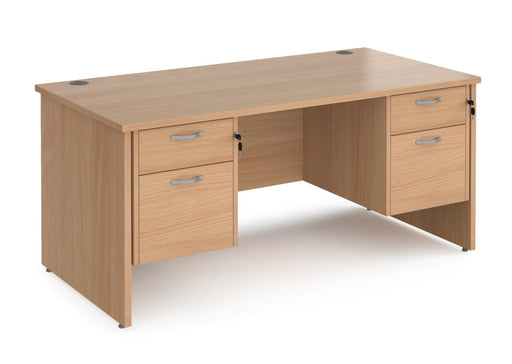 Maestro 25 - Panel End Leg 800mm Desk with 2x Two Drawer Pedestals.