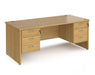 Maestro 25 - Panel End Leg 800mm Desk with 2x Three Drawer Pedestals.