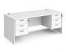 Maestro 25 - Panel End Leg 800mm Desk with 2x Three Drawer Pedestals.
