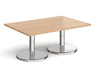 Pisa - Rectangular Coffee Table - Chrome Base.