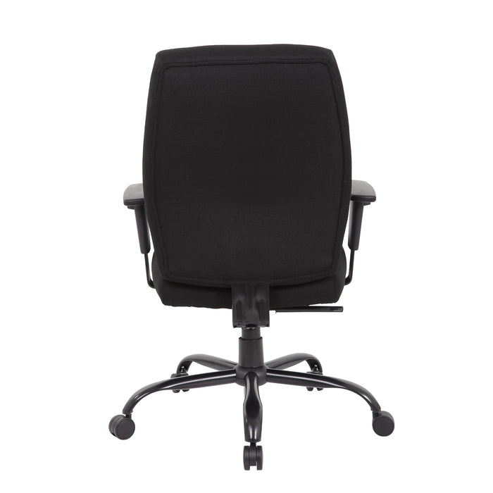 Porter bariatric operator chair with black fabric seat and back