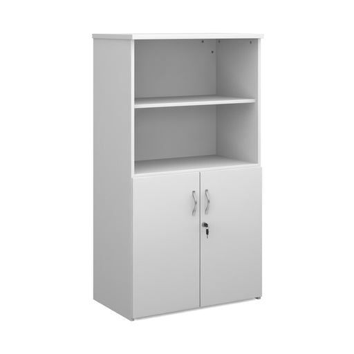 Universal Combination Units With Wood Doors & Open Tops - Three Shelves.