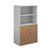Universal Combination Units With Wood Doors & Open Tops - Three Shelves.