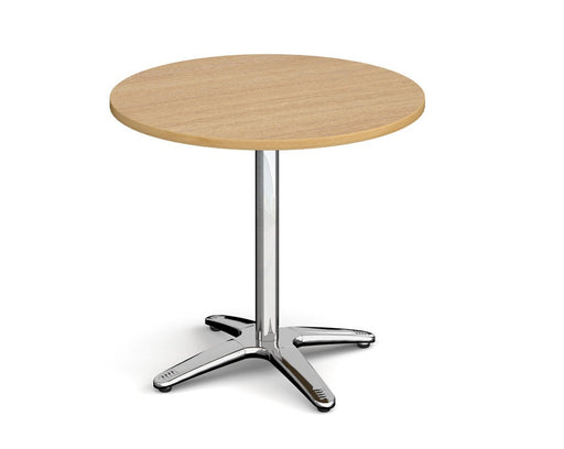 Roma - Circular Dining Table with 4 Leg Chrome Base.