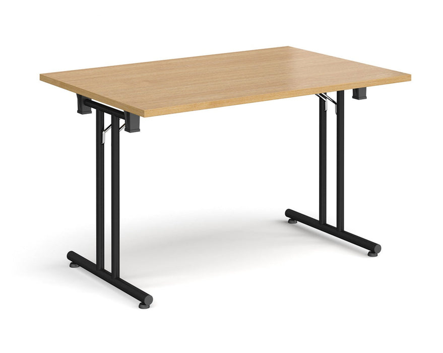 Straight Folding Leg - Rectangular Meeting Table - Black Frame.