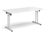 Straight Folding Leg - Rectangular Meeting Table - Silver Frame.