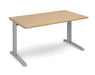 TR10 - Straight Desk with Cabel Managed Cantilever Leg - 800mm - Silver Frame.