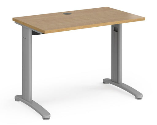 TR10 - Straight Desk with Cabel Managed Cantilever Leg - 600mm - Silver Frame.