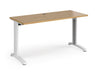TR10 - Straight Desk with Cabel Managed Cantilever Leg - 600mm - White Frame.