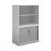 Systems Combination Bookcase With Horizontal Tambour & Glass Doors - 1600mm (One Shelf).