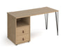 Tikal - Hairpin Leg Desk with Pedestal and Drawers.
